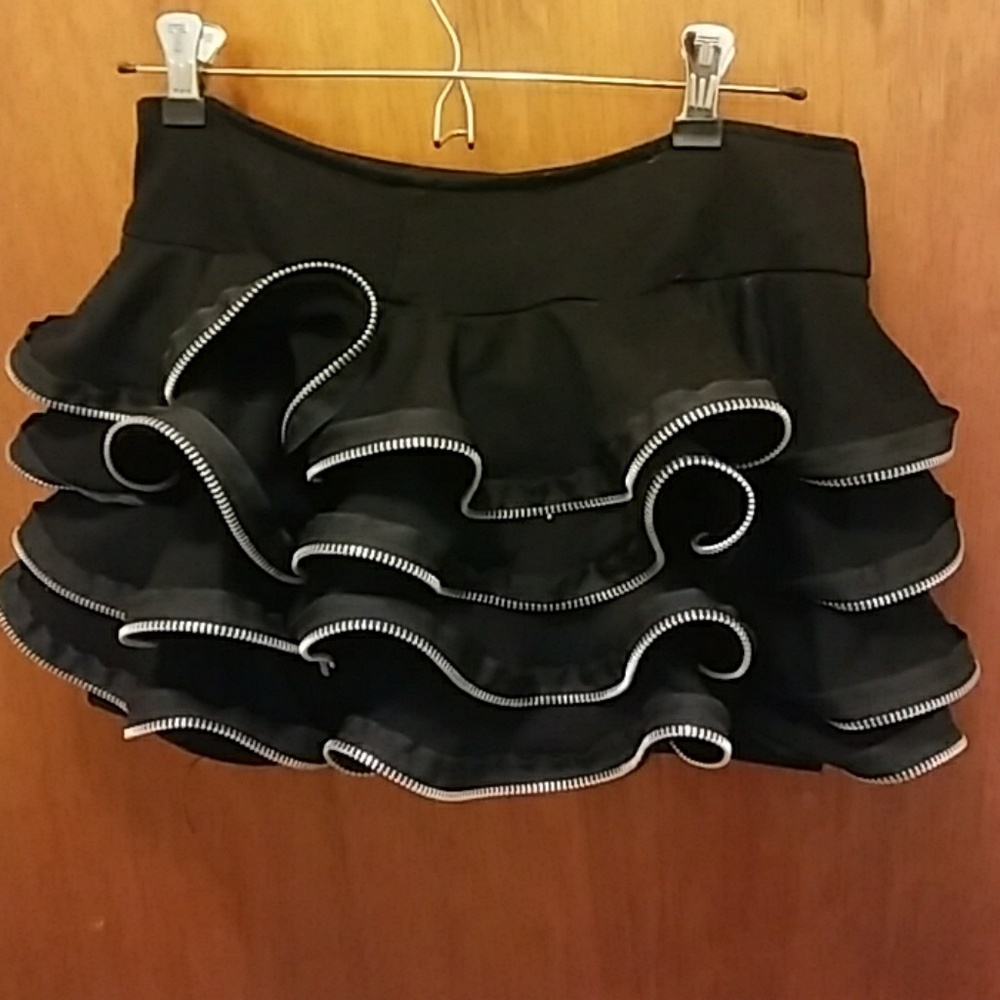 Black Zipper Skirt Retro Style 🗣️🖤🖤